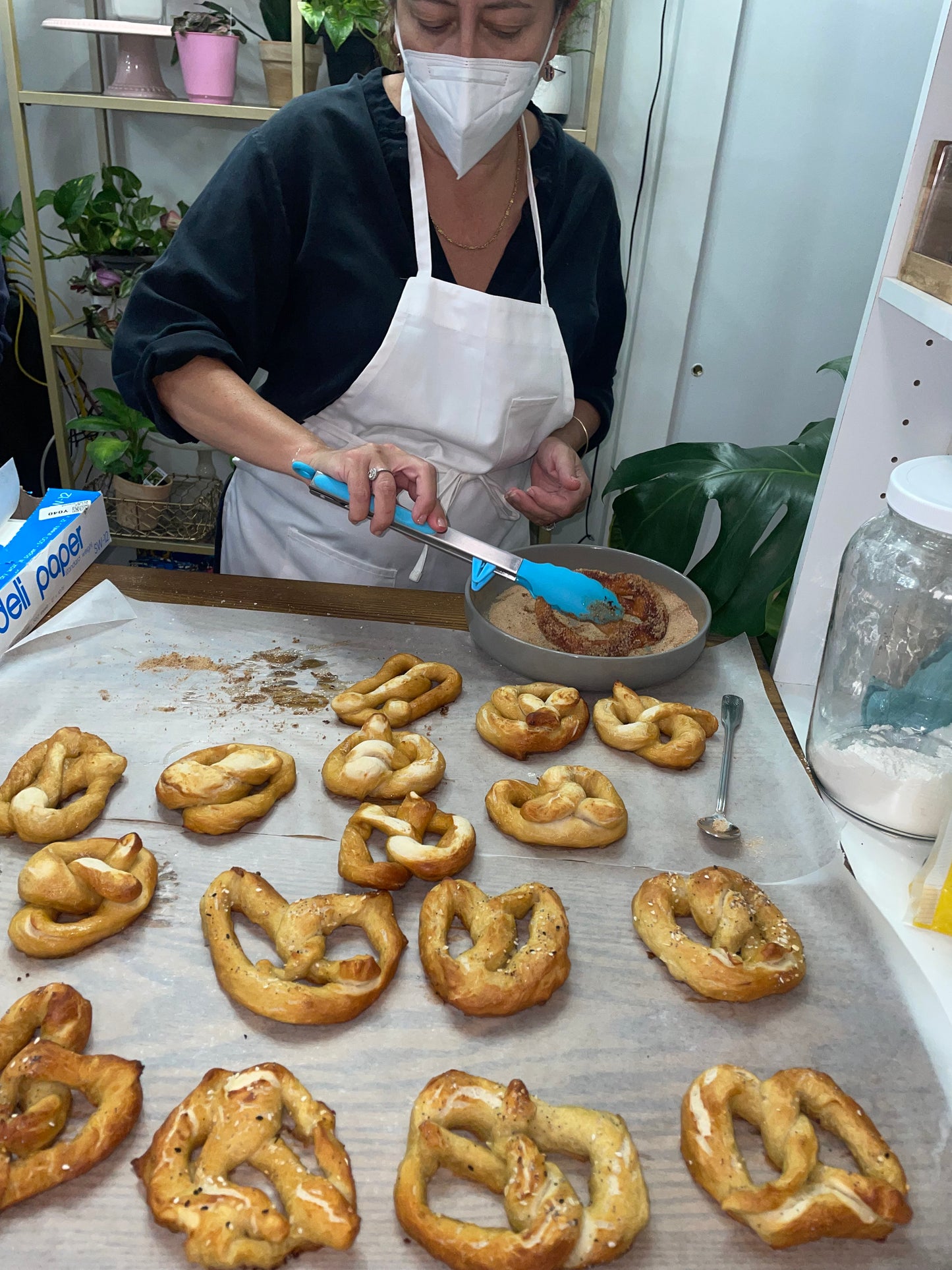 Soft pretzel making class