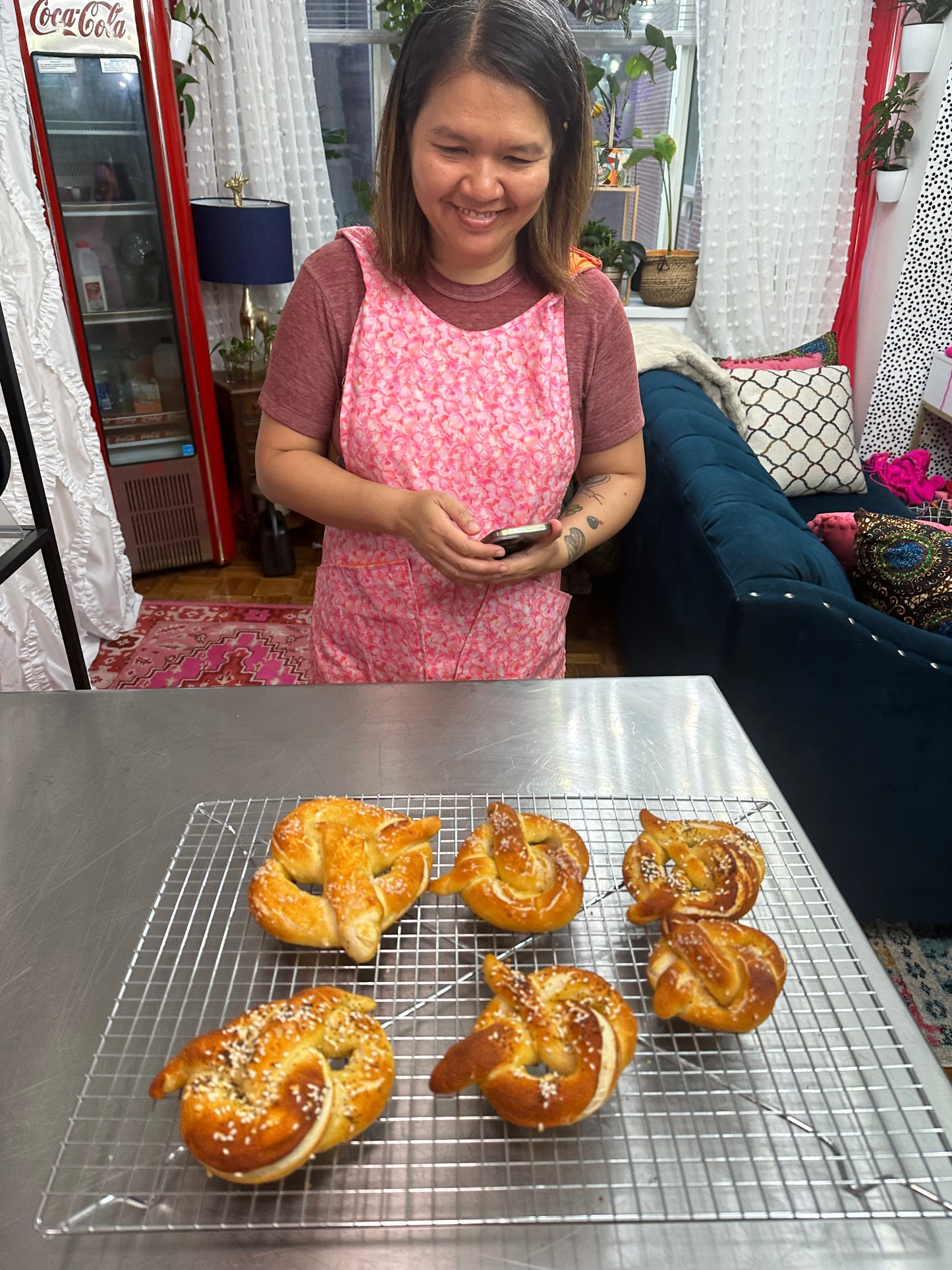 Soft pretzel making class