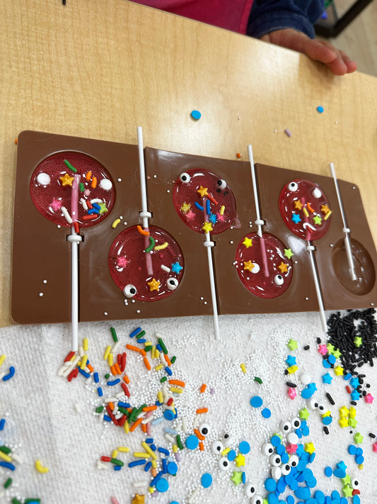 Homemade lollipop making class